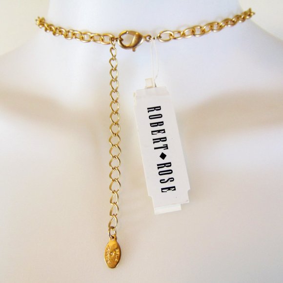 Robert Rose Brown with Gold Toned Necklace NEW - Picture 3 of 4